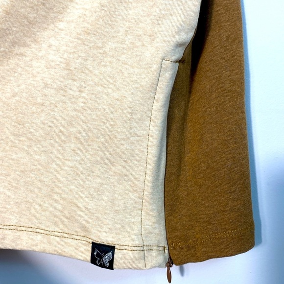 Two-Tone Color Block Brown and Cream Midi Skirt size small - Picture 8 of 10